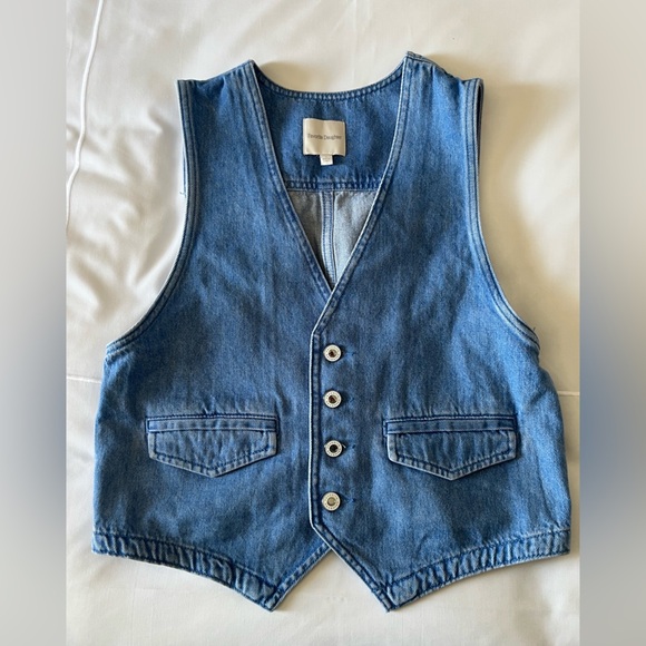 NWOT Revolve Favorite Daughter The Poppy Vest in Seaport Small - Picture 3 of 8